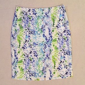 Ann Taylor Reptile Watercolor Skirt 2P